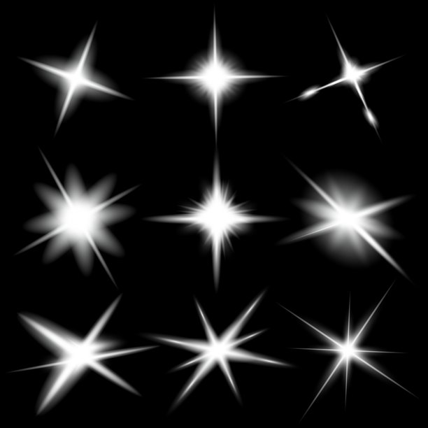 辉光效果创意概念套装图片下载