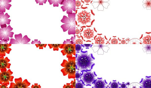 背景与花孤立在白色图片下载