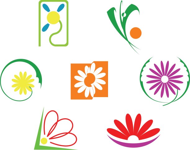 一套花卉图标图片下载