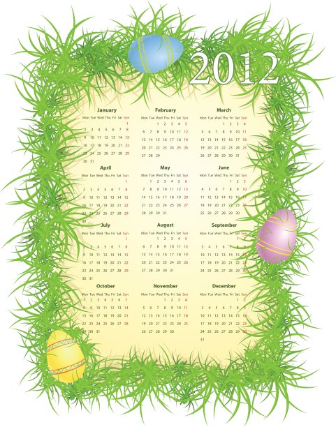 2012年日历图片下载