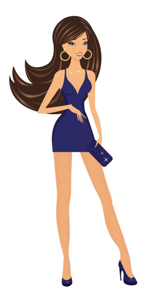 时尚派对女孩图片下载