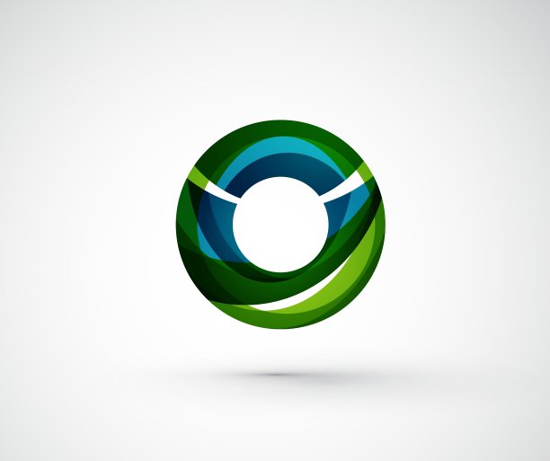 抽象几何公司标志环圆图片下载