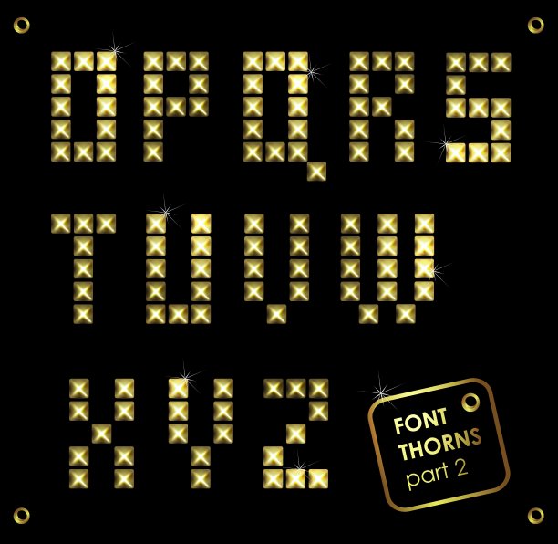 黄金的字体图片下载