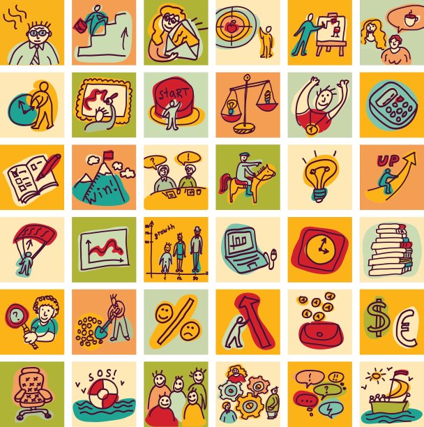 商业图标的颜色设置图片下载