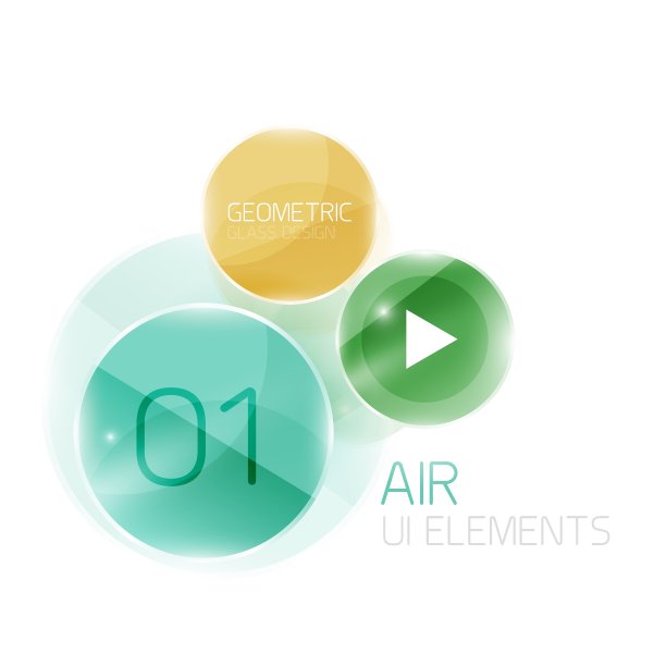 抽象的玻璃圈与样本文本选项图片下载