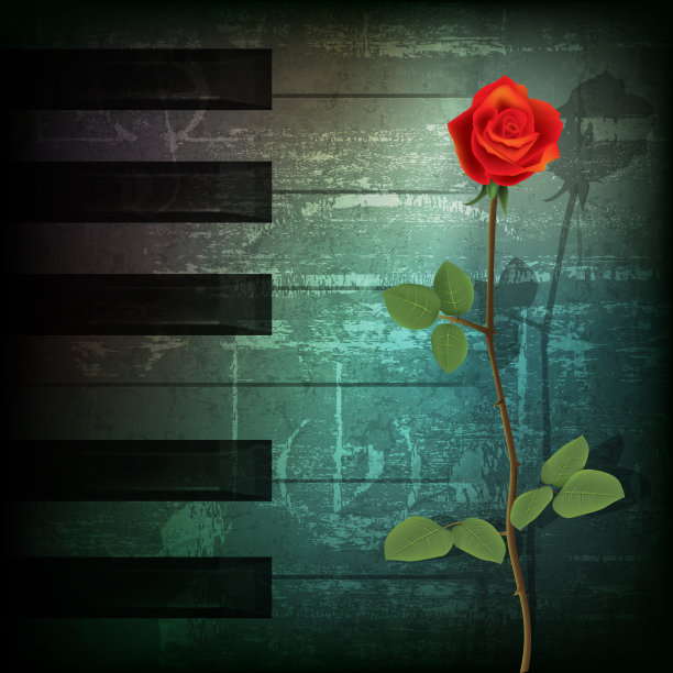 抽象的深绿色背景与红色图片下载