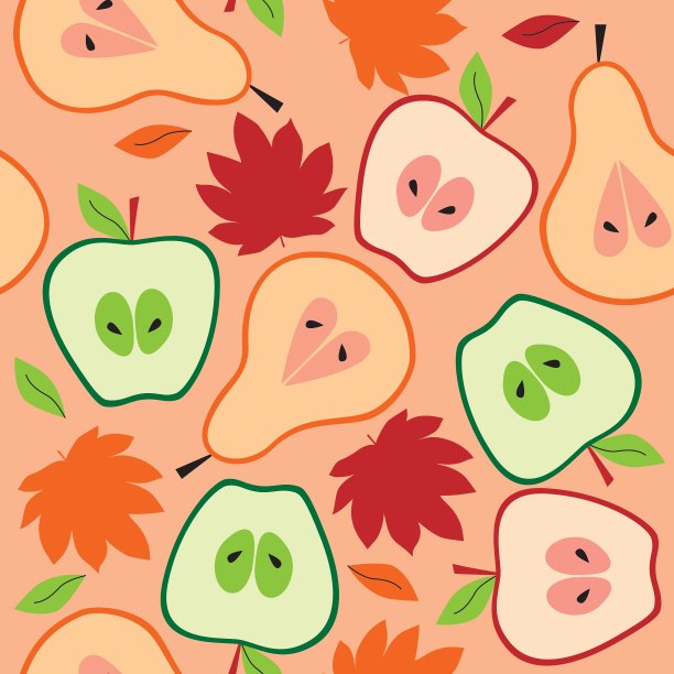 秋天水果无缝图片下载