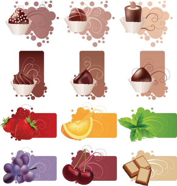 一套不同的彩色镜框图片下载