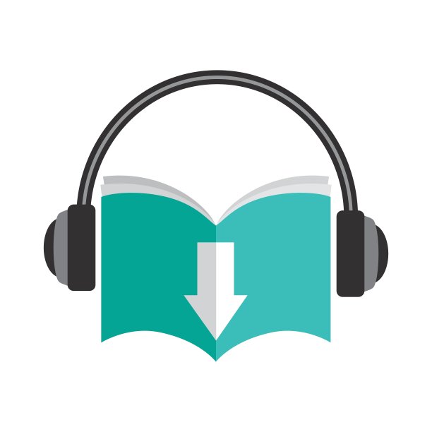 书籍和耳机图标音频书籍设计图片下载