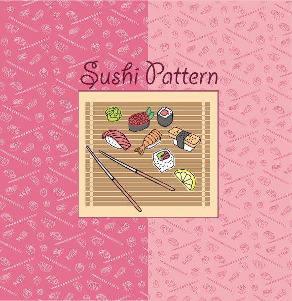 寿司模式粉红色图片下载