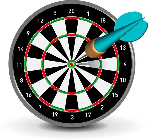 圆靶与飞镖图片下载