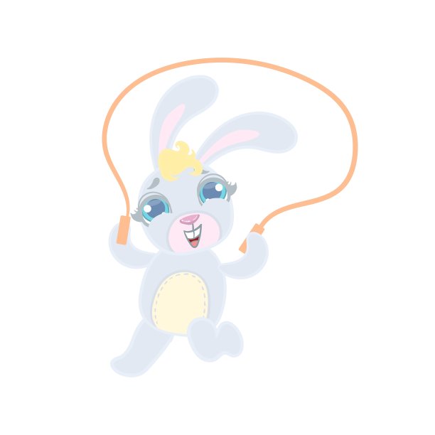 兔子跳跳绳图片下载