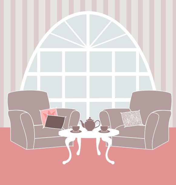 复古的客厅图片下载