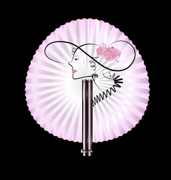 扇粉红色的女士图片下载