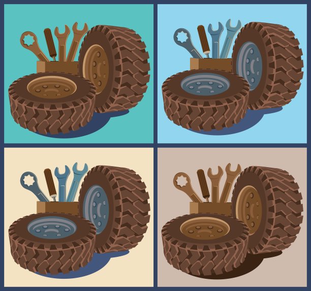 车库和轮胎图片下载