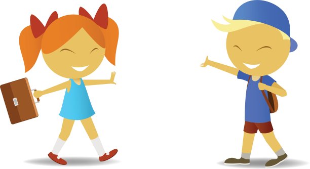 拿着书包的学童图片下载