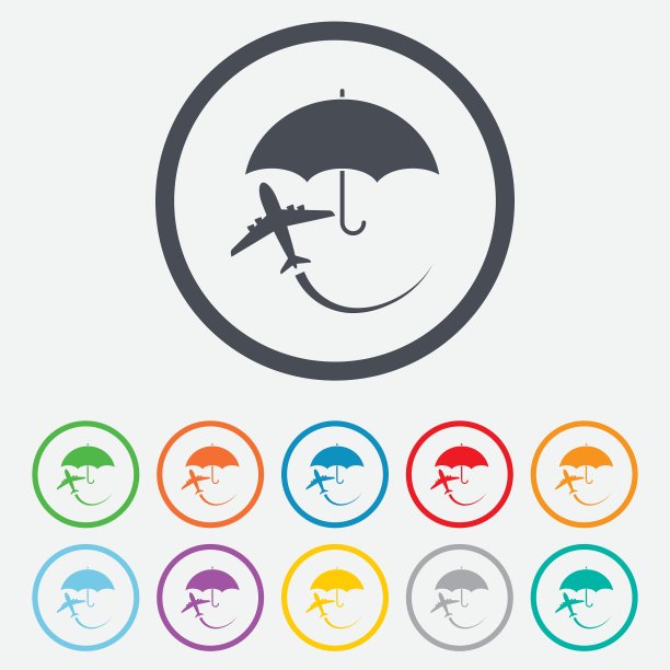飞行保险标志图标安全旅行标志图片下载
