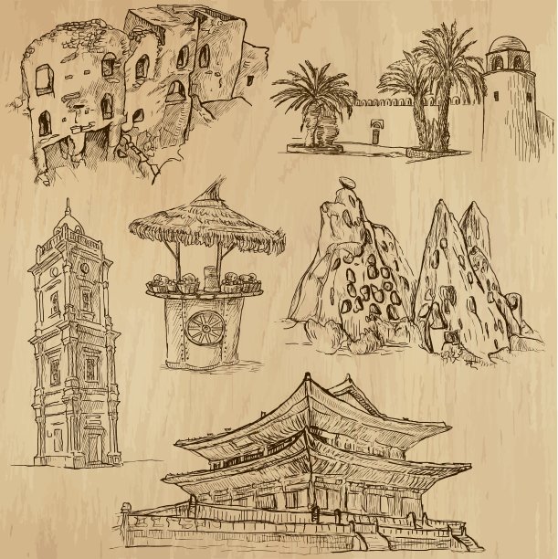 建筑-手绘图片下载