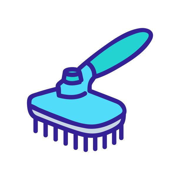 角刷修饰图标矢量轮廓插图图片下载