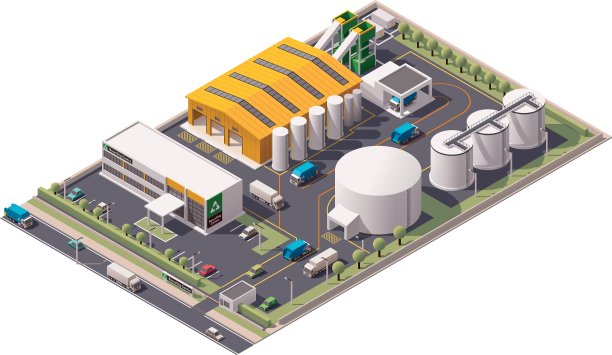 等距废物回收厂图标图片下载