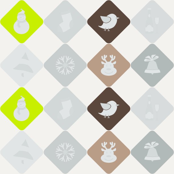 无缝背景与圣诞元素图片下载