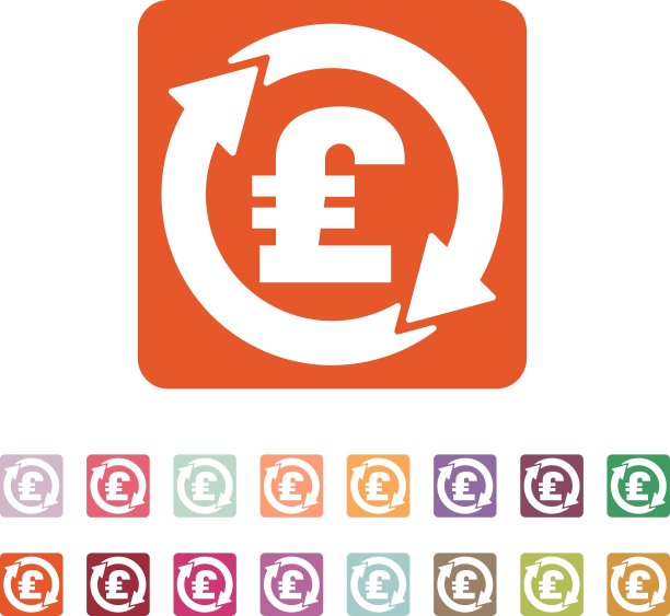 英镑货币兑换现金图标图片下载