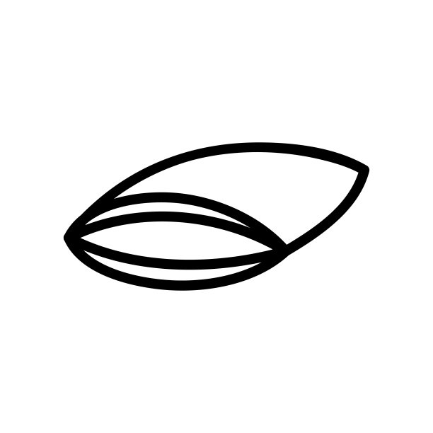 打开枕头在枕套图标矢量轮廓插图图片下载