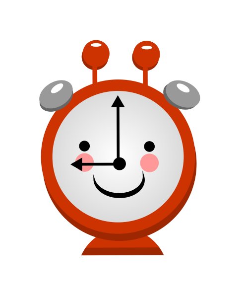 灯光背景上的微笑闹钟图片下载