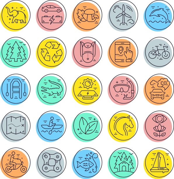 设置直线图标生态旅游图片下载