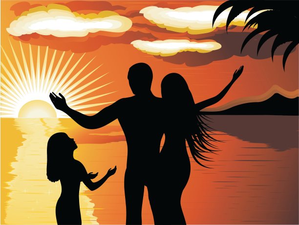 热带日落图片下载