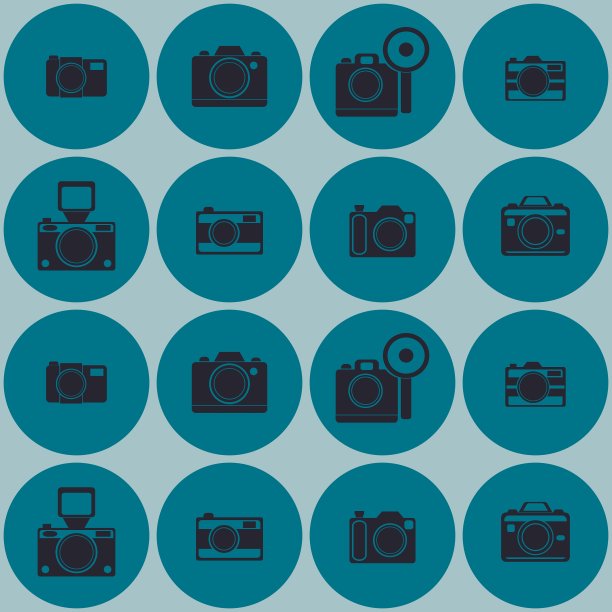 无缝背景与照片相机符号图片下载