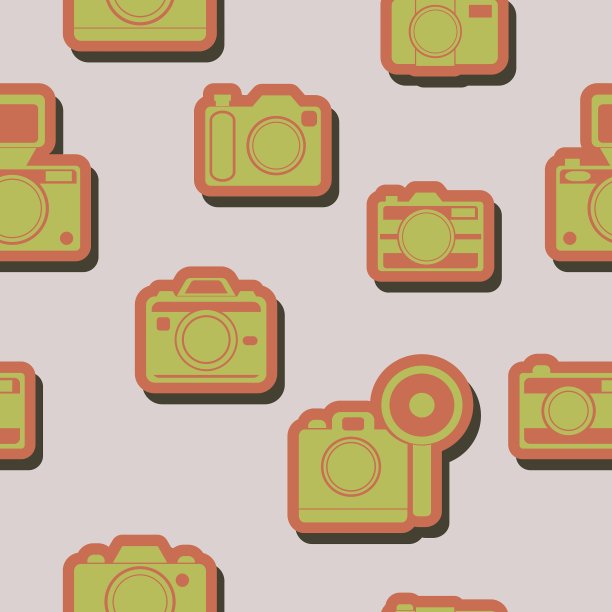 无缝背景与照片相机符号图片下载