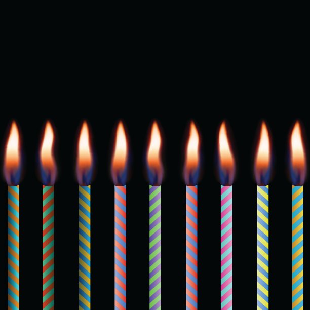 蜡烛在黑色背景eps 8图片下载