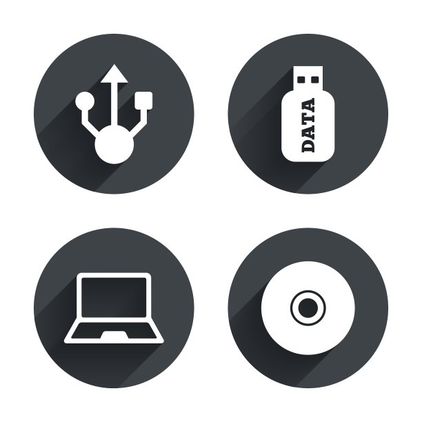 Usb闪存驱动器图标笔记本电脑或笔记本电脑图片下载