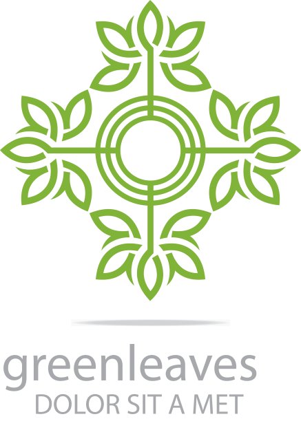 标志绿叶生态标志设计图片下载