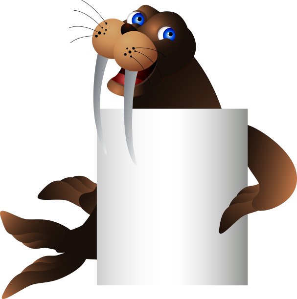 海象的空白标志图片下载