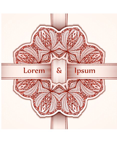 优雅的贺卡与阿拉伯花纹图片下载