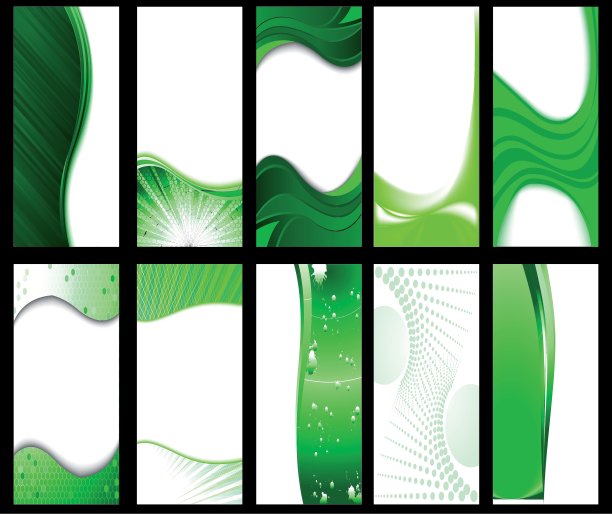 收集绿色名片图片下载