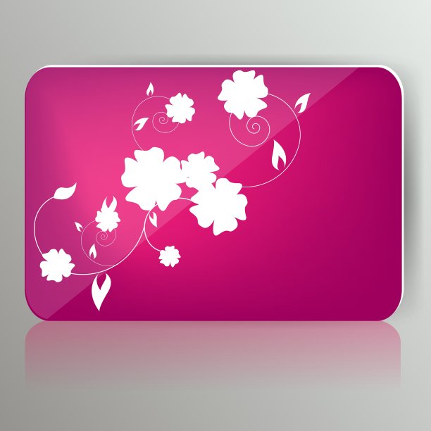 带有花卉背景的抽象卡片图片下载