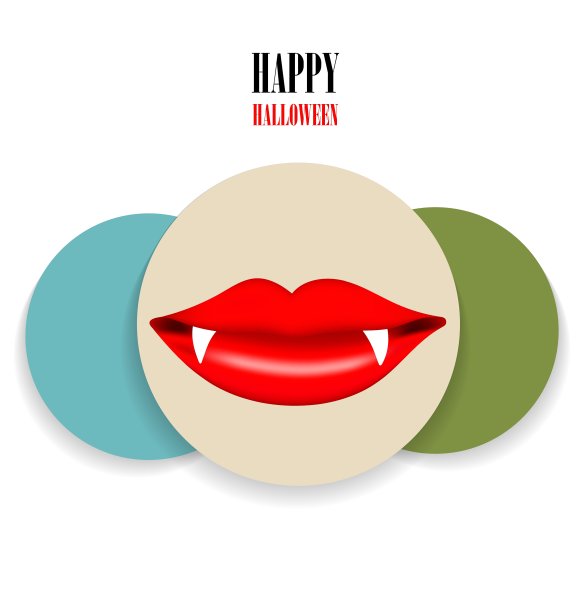 可爱的纸条快乐万圣节设计背景图片下载