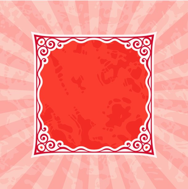 装饰红色复古框架和背景图片下载