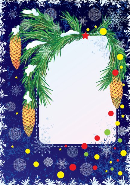 新年的明信片图片下载