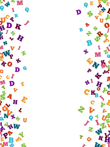 抽象的黑色字母装饰架孤立上图片下载