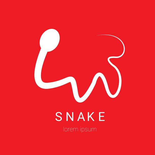 蛇牌标识设计元素简约图片下载