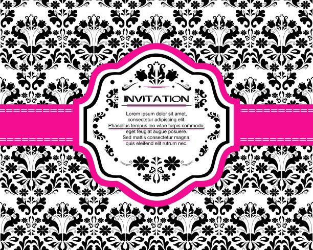 带横幅的花背景图片下载