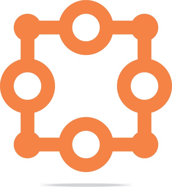 标志抽象连接圆正方形元素图片下载