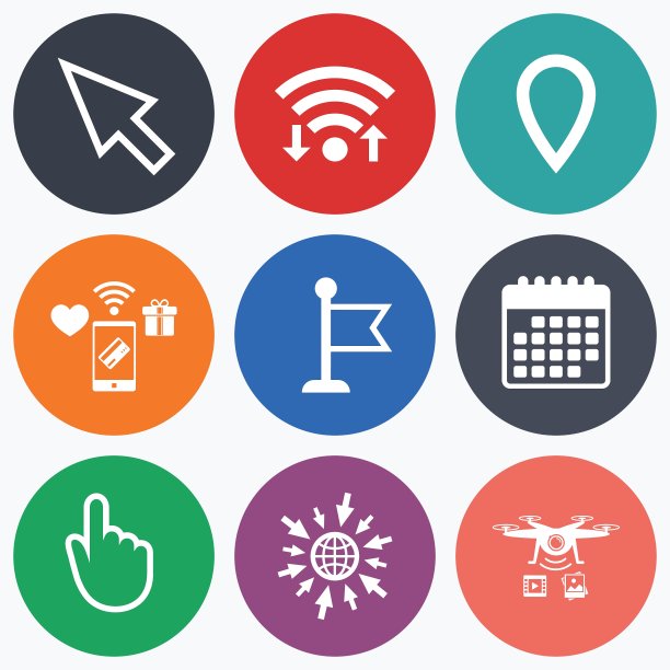 鼠标光标图标手或标志指针符号图片下载