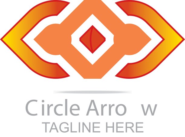 抽象标志字母圆形箭头设计图标图片下载