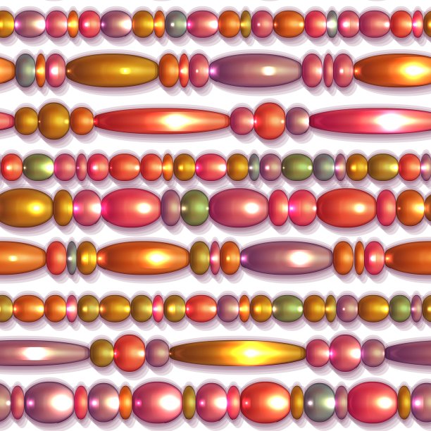 无缝图案与彩色珠子图片下载