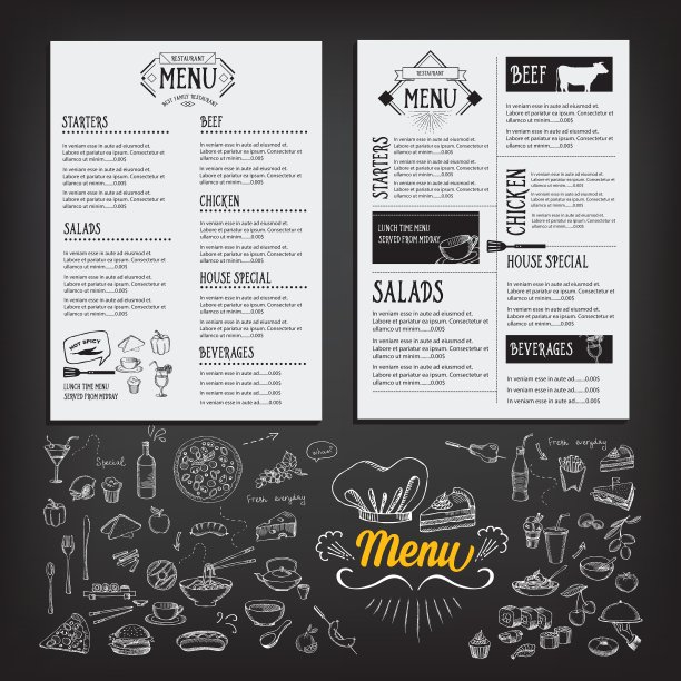 美食菜单餐厅模板设计传单咖啡馆图片下载